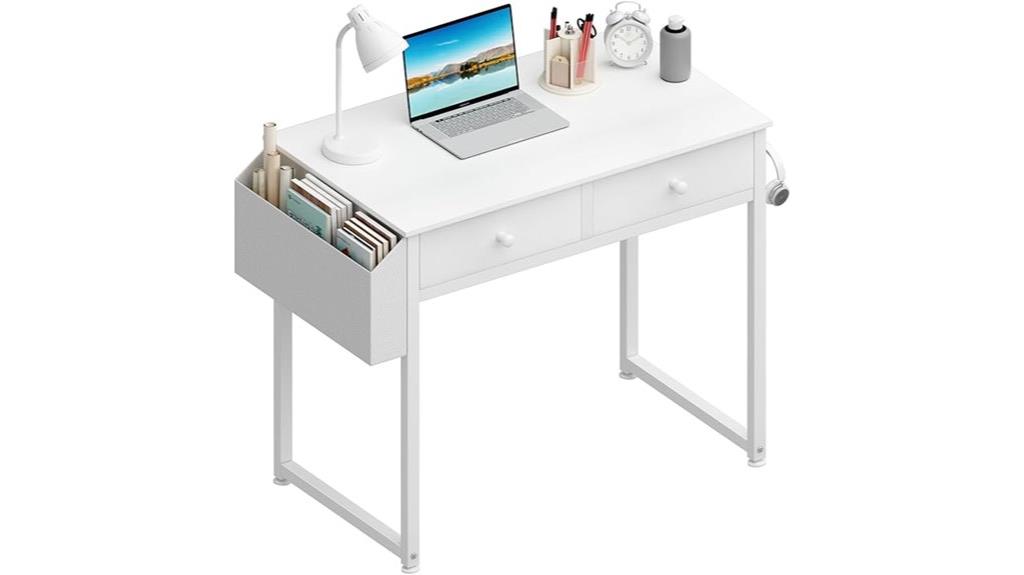 compact desk with storage