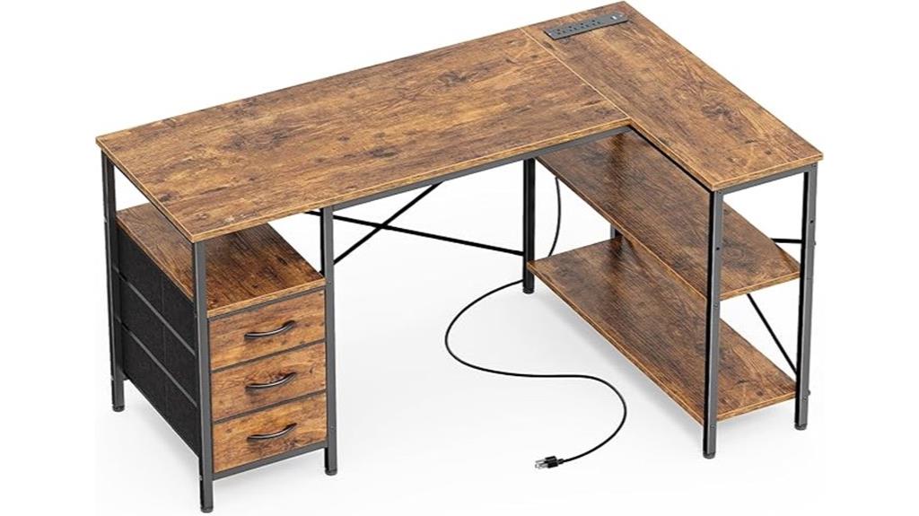 spacious l shaped office desk