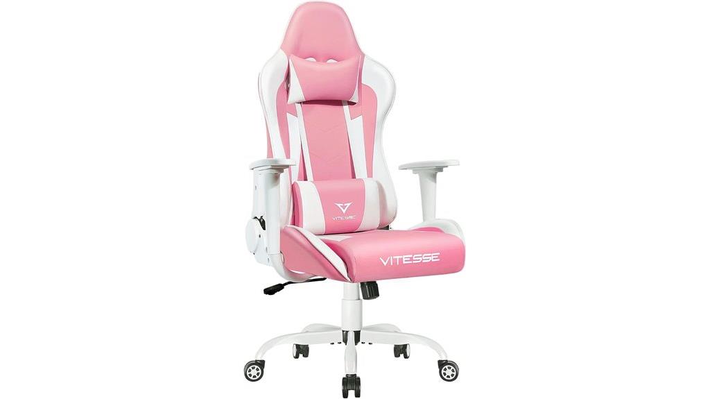 stylish pink gaming chair