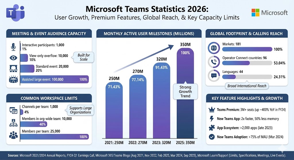 Microsoft Teams statistics